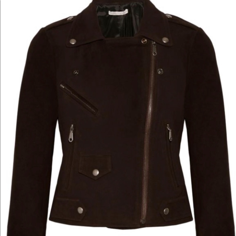 ⛔️❌ S O L D ❌⛔️ Rebecca Mincoff Wes Suede Jacket Dark Brown Size M